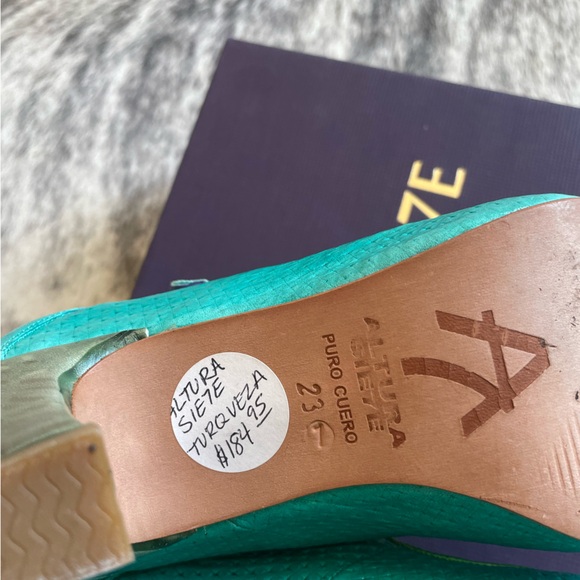 Altura Sie7e Handmade Leather Peep Toe SZ 23 | US 6 - Picture 6 of 7